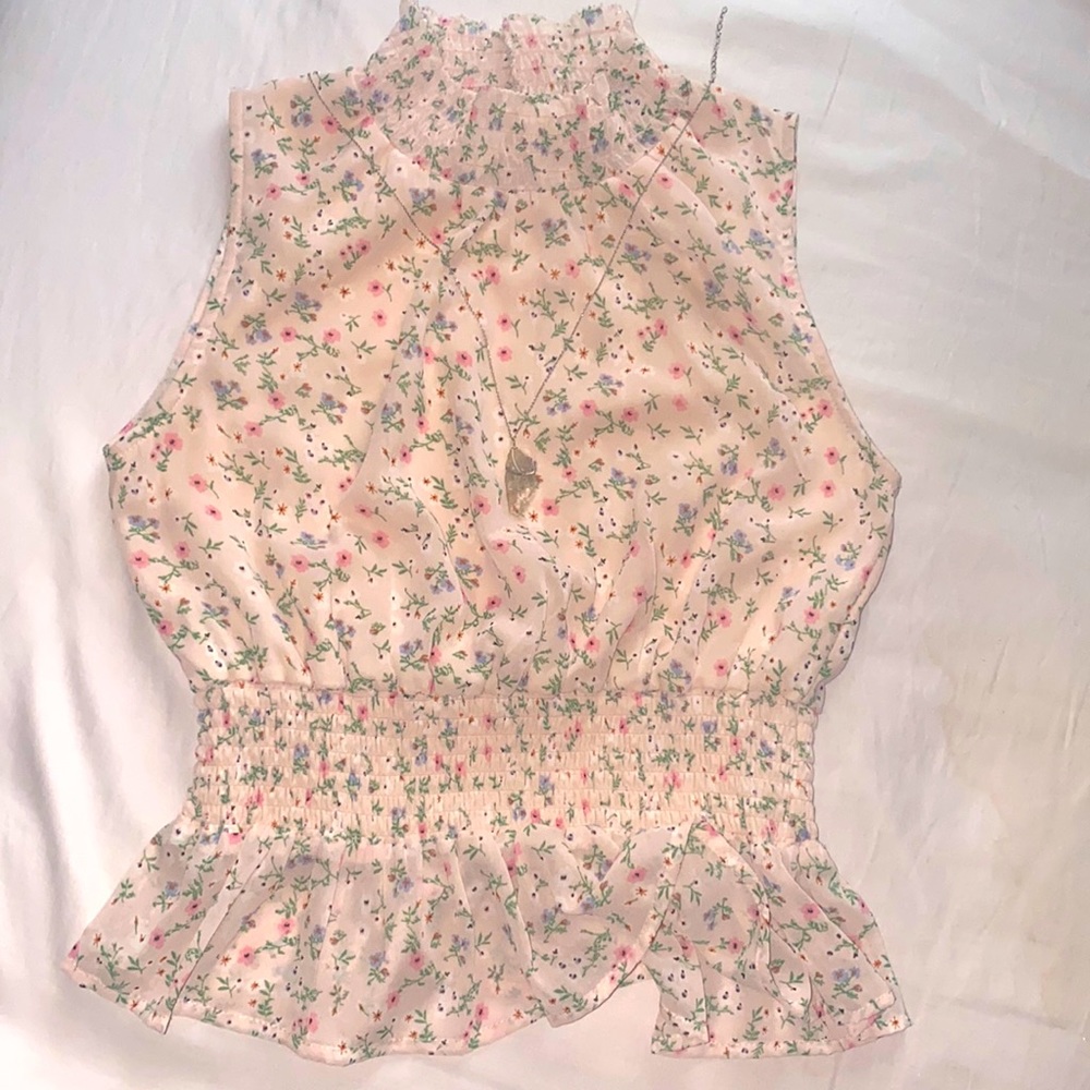 Blush pink blouse